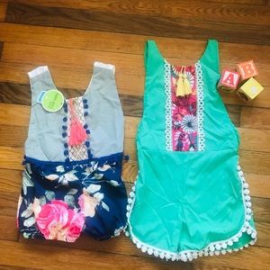 2 toddler rompers